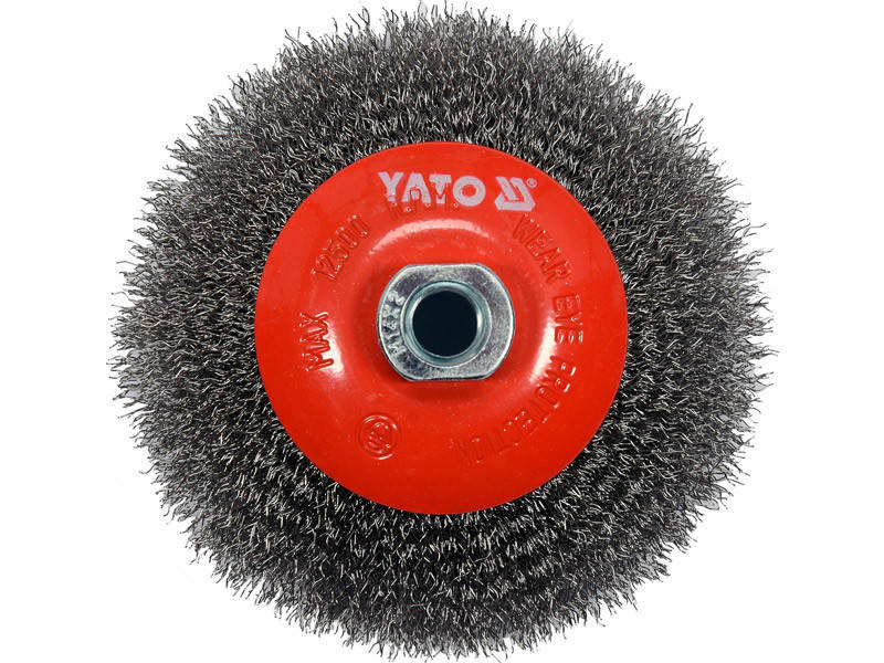 

Щетка проволочная крацовка плоская для УШМ 125 мм Yato YT-47612