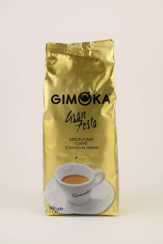 

Кофе зерновой 500г Gimoka Gran Festa (Джимока), смесь робусты и арабики, Италия