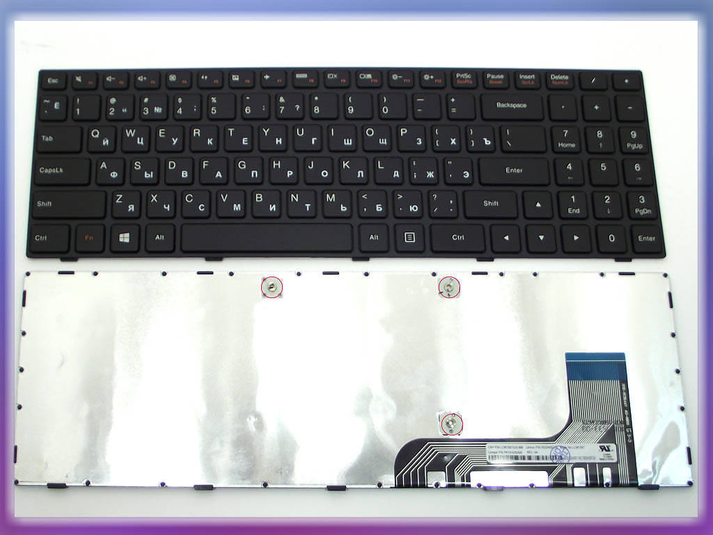 

Клавиатура для LENOVO IdeaPad 100-15IBY, 100-15IB, B50-10 (RU Black )., Черный