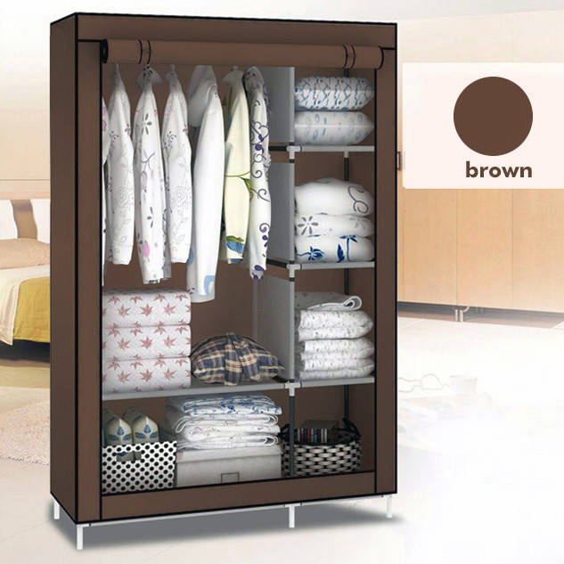 

Шкаф тканевый - Текстильный гардероб HCX «88105 brown » 105х45х170 см. Коричневый