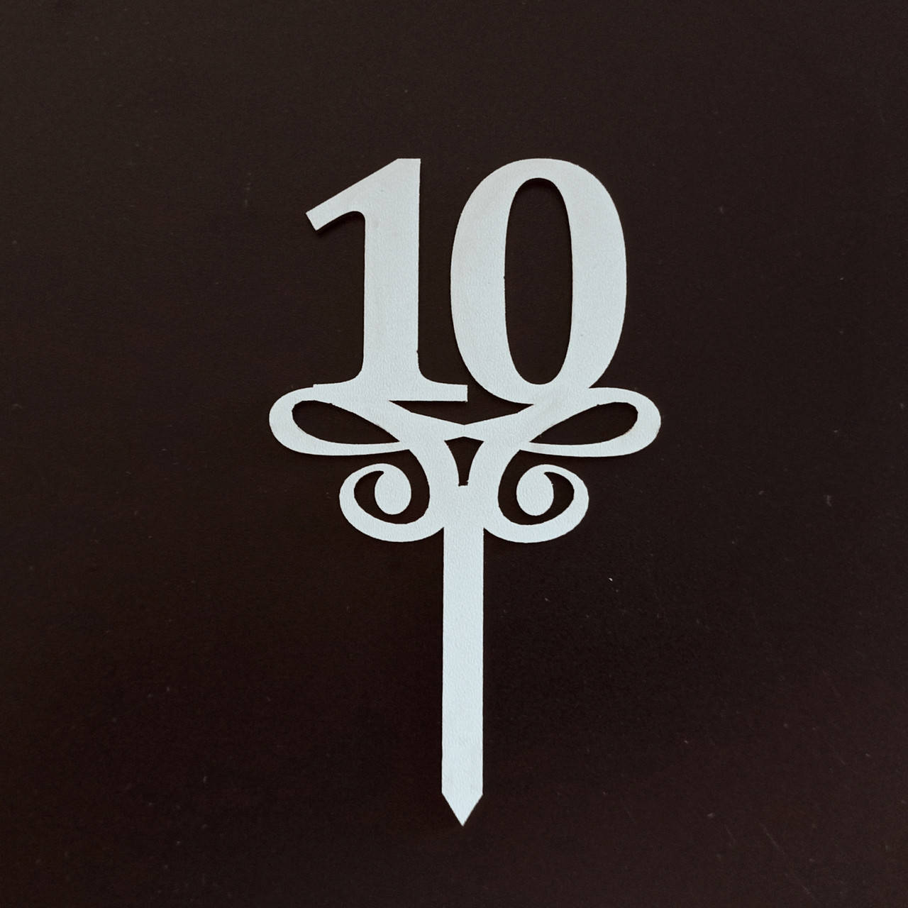

Топпер (фигурка на торт) Цифра 10, для тортика