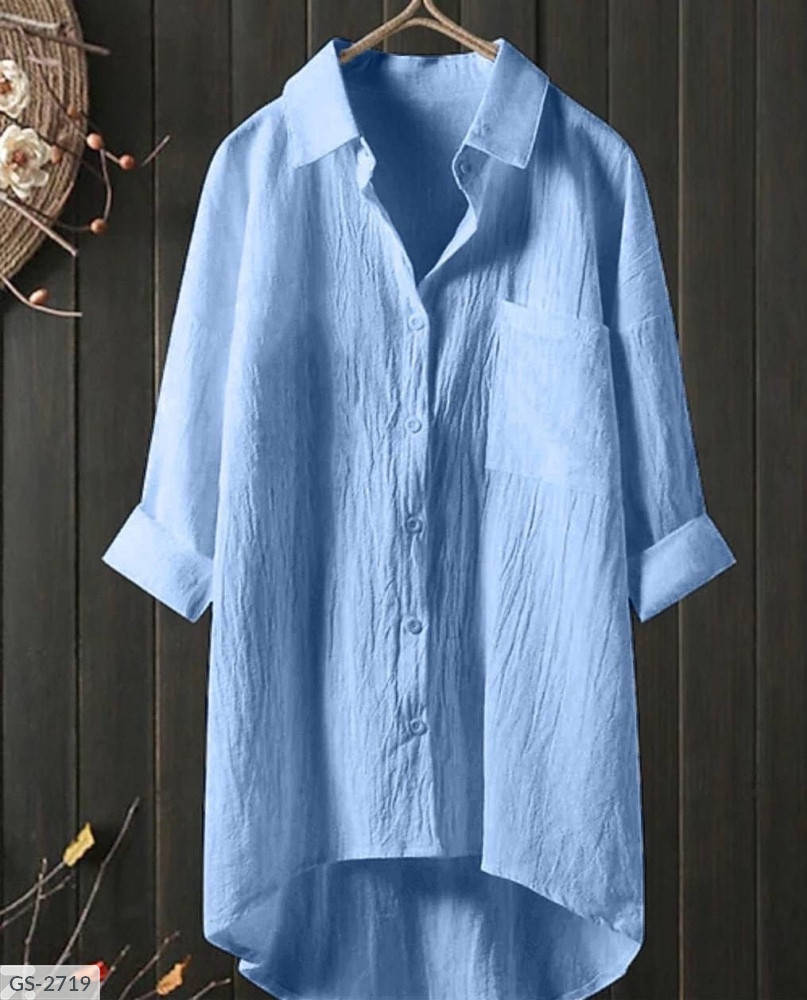 

Универсальная женская рубашка удлиненного кроя