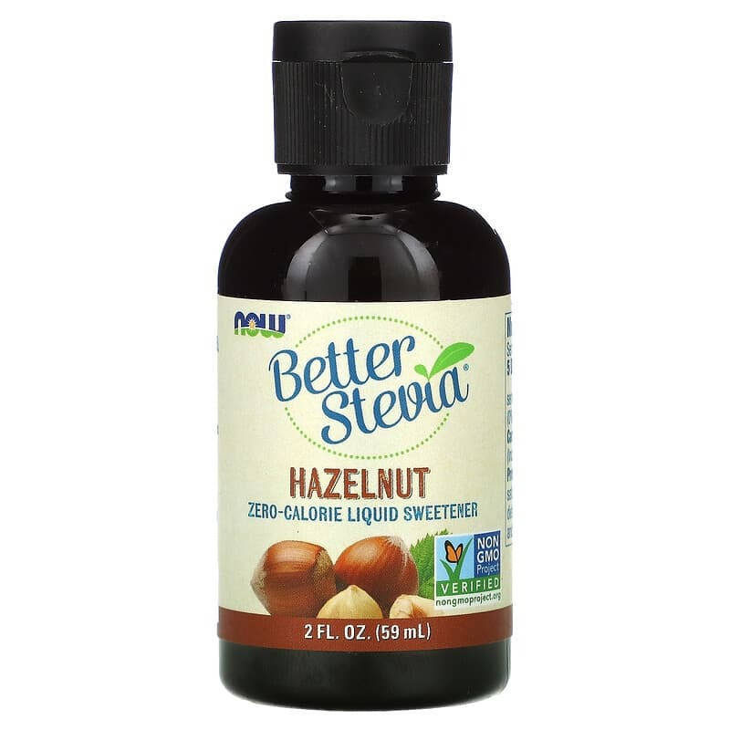 

Жидкий сахарозаменитель стевия NOW Foods "Better Stevia" вкус лесной орех (59 мл)