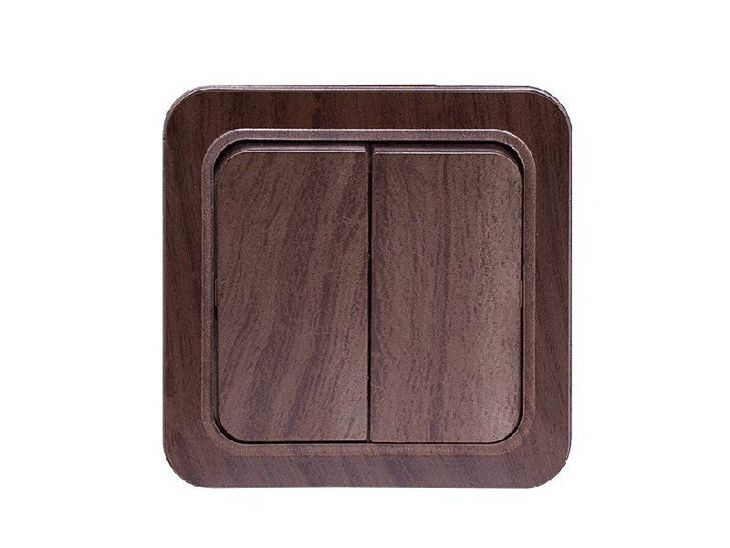 

Наружный выключатель двойной Luxel OPERA (2903) вишневый