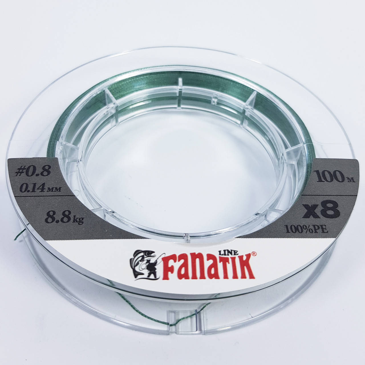 

Леска плетенка Fanatik Super Jig PE X8 0.14мм 100м, Зелёный