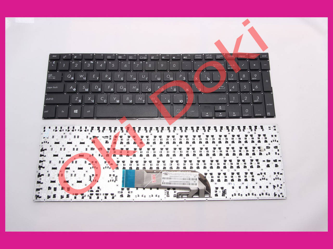 

Клавиатура ASUS TP500 series rus black small enter, Черный