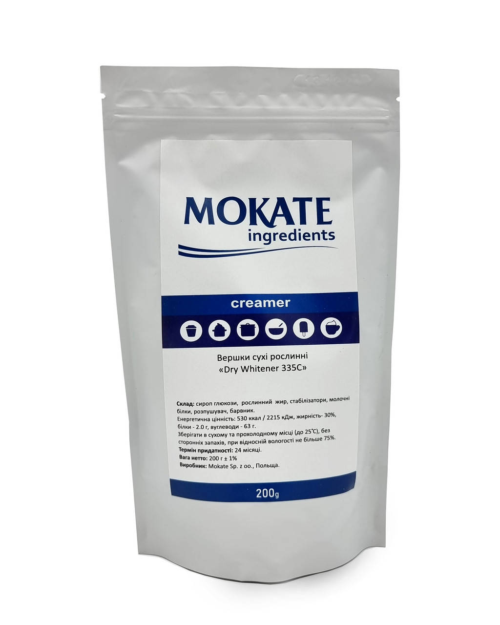 

Сливки сухие Mokate 335C, 30%, 200г
