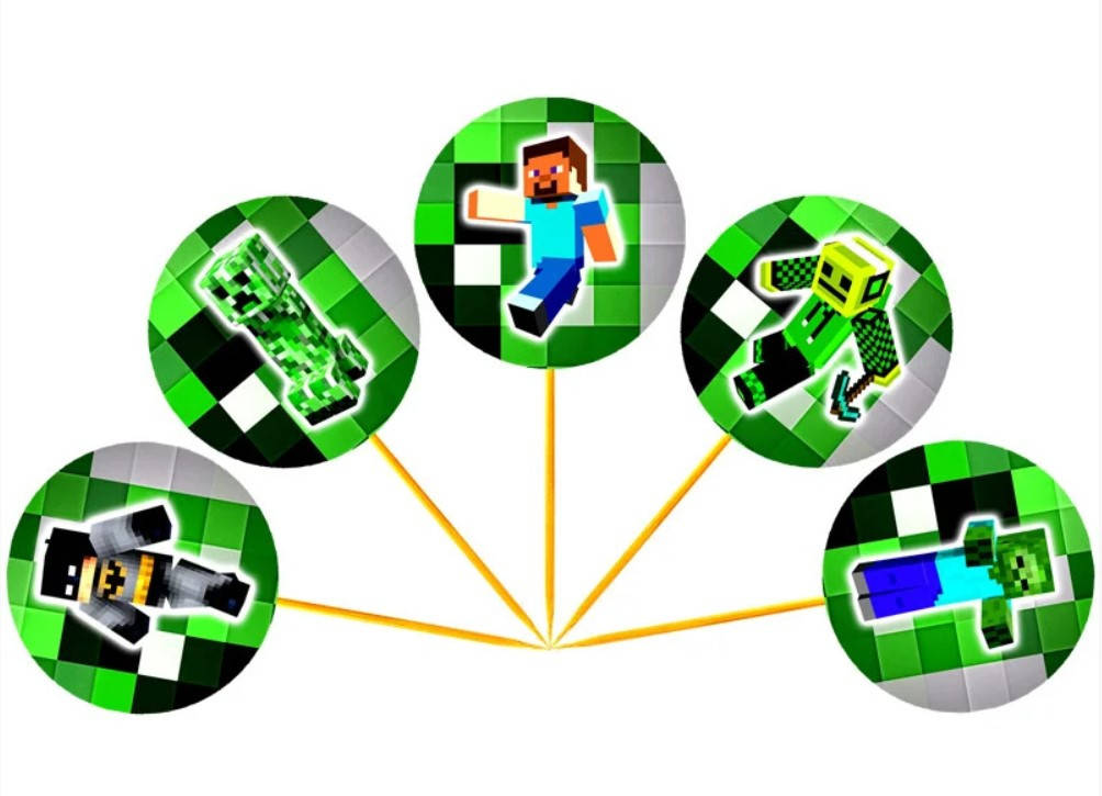 

Набор топперов майнкрафт 12см 8шт