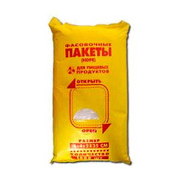 

Пакет п/э фасовка 14х26(1000шт) желт Поли-пак, Желтый