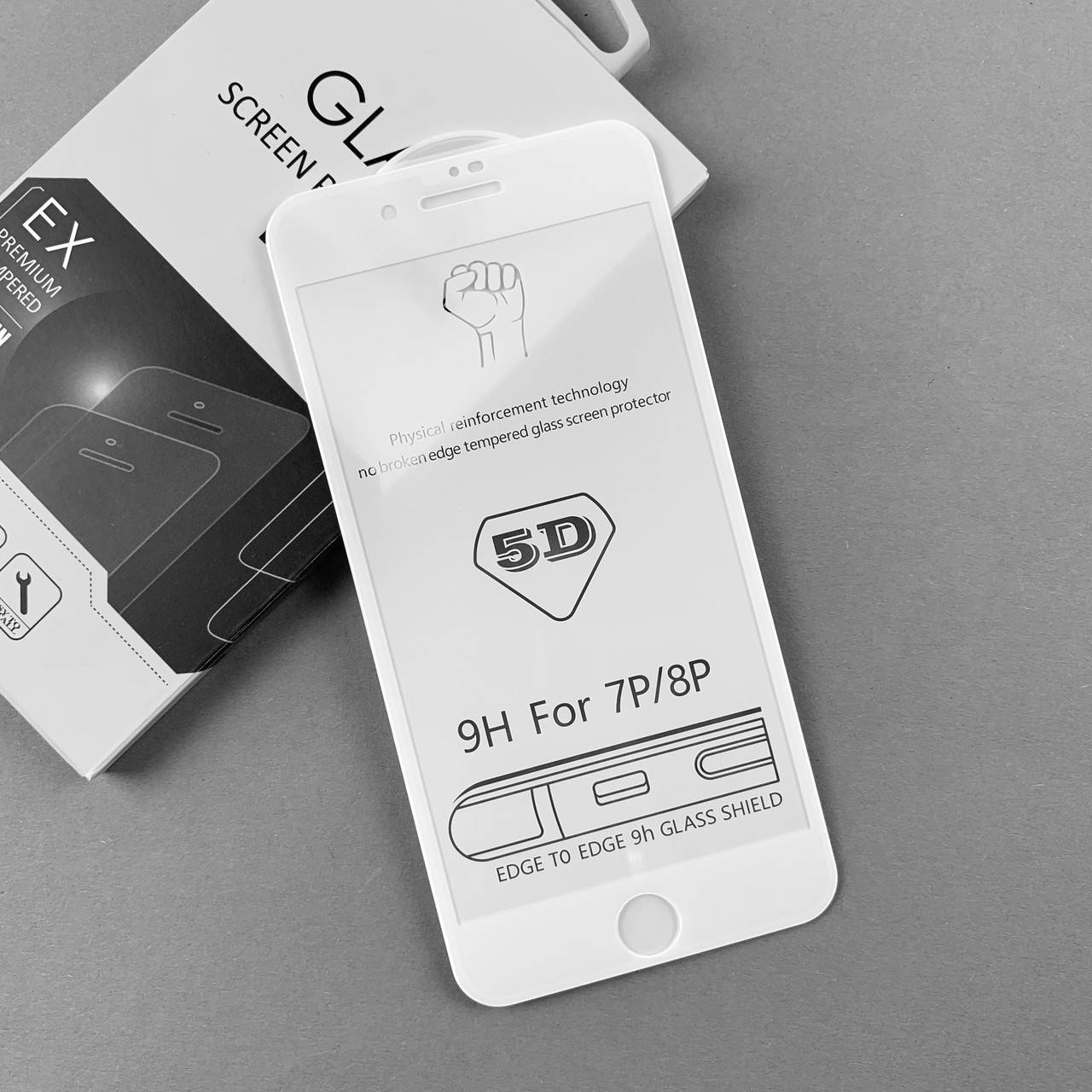 

Защитное стекло 5D 0.2mm на Iphone 7 Plus / 8 Plus White, Белый