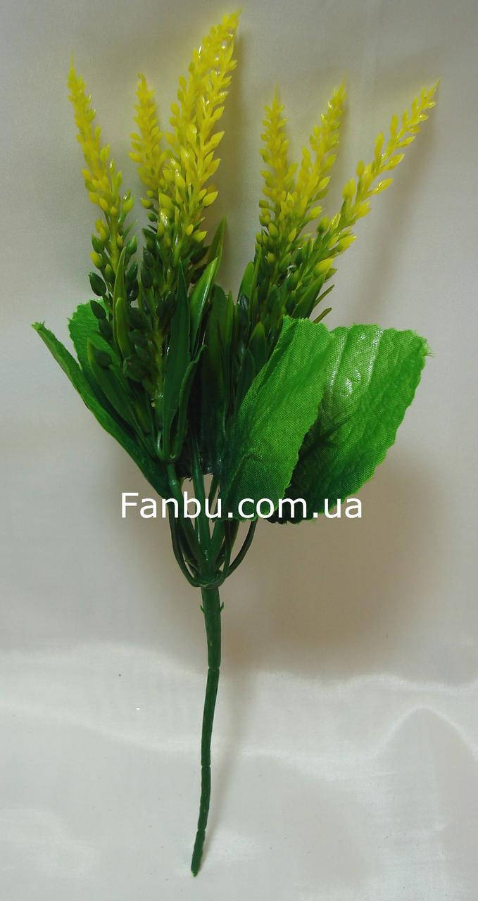 

Желтое соцветие 27см, искусственный куст, Желтый