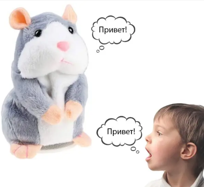 

Хомяк говорящий Woody Time Серый, Коричневый