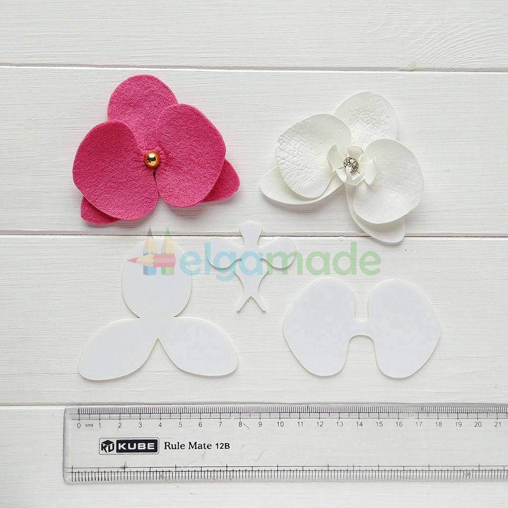 

Шаблон пластиковый ОРХИДЕЯ, 8х7 см, Белый