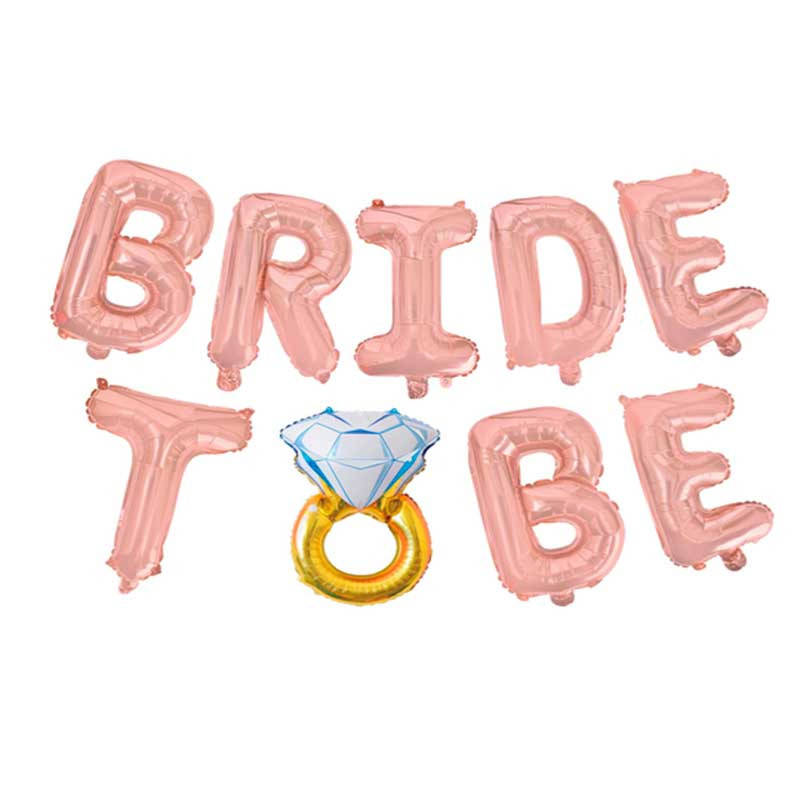 

Воздушные шарики Буквы Bride to be розовое-золото 460211