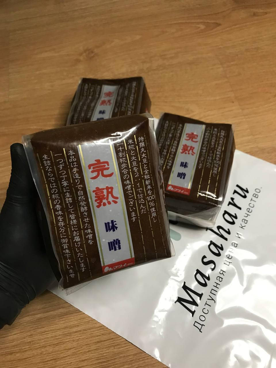 

Темная Мисо-паста, Акамисо Паста, Aka Miso 1кг для Мисо бульйонов.