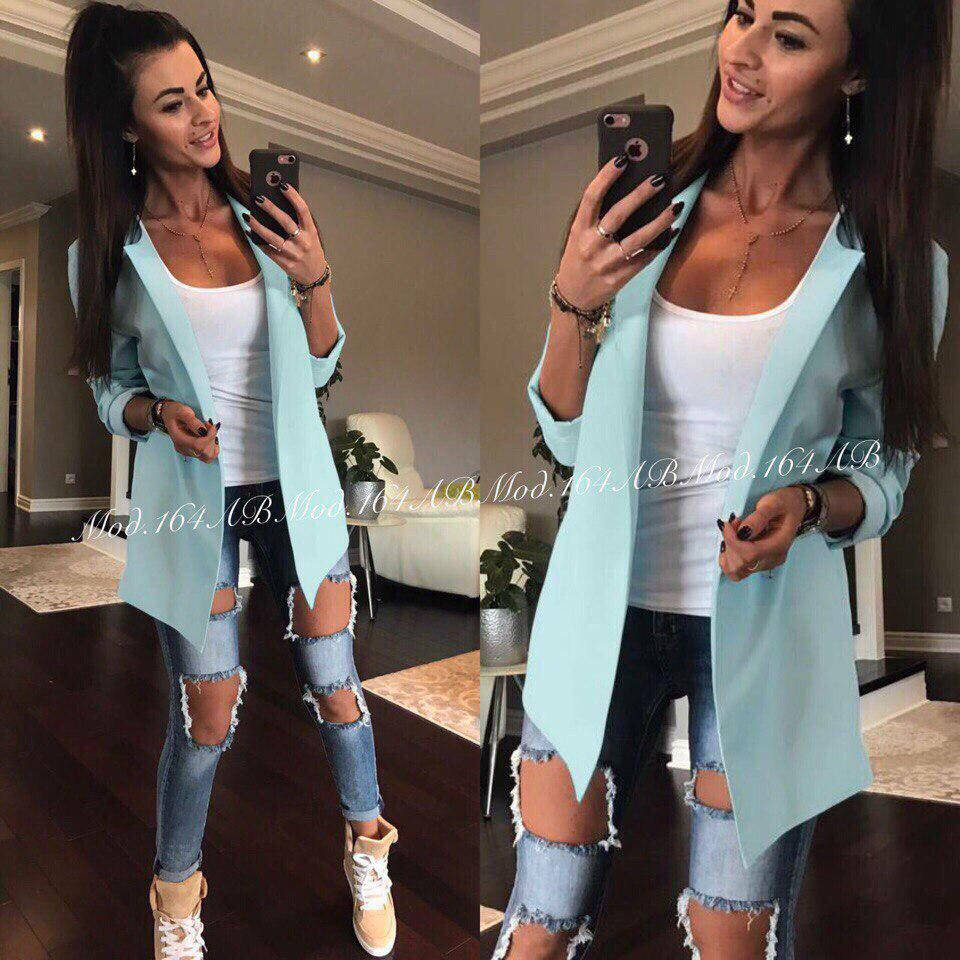 

Пиджак женский кардиган модный и стильный мята пудра белый... 42 44 46 48 50 Р, Бирюзовый