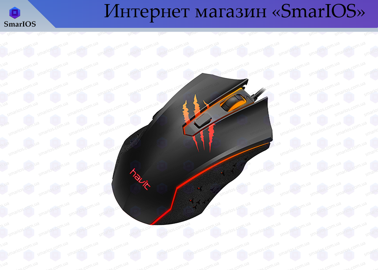 

Игровая мышка USB Havit MS1027 черная, Черный