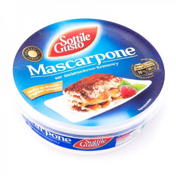 

Мягкий крем - сыр маскарпоне Sottile Gusto Mascarpone 250 г 60%