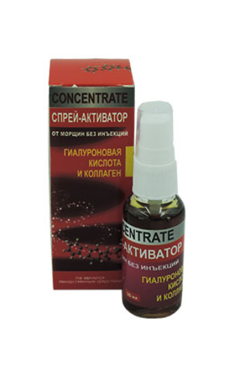 

Гиалуроновая кислота и коллаген - Спрей-активатор от морщин