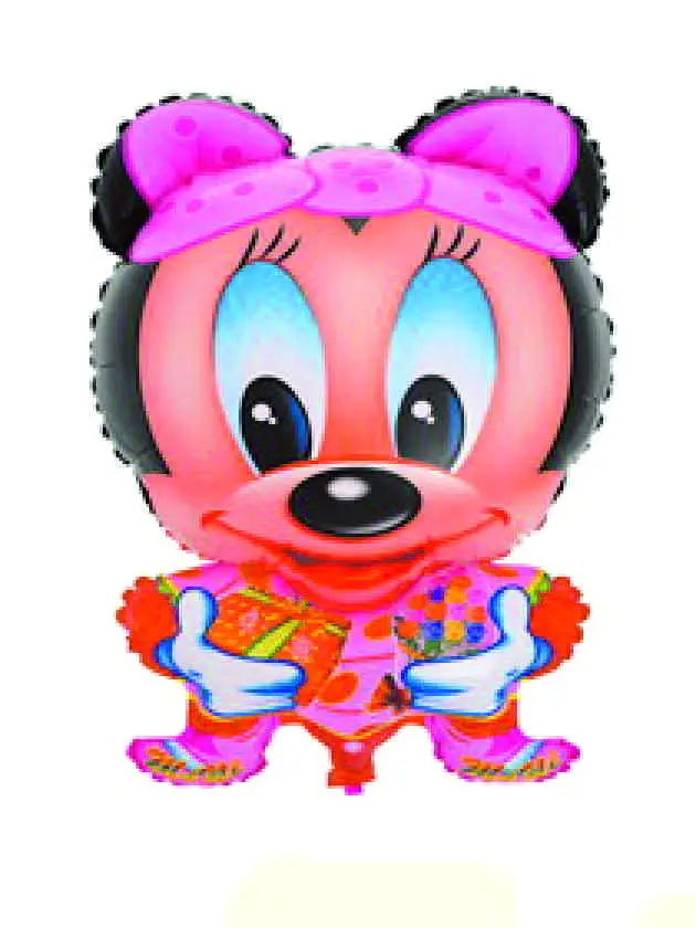 

Фольгированный воздушный шар фигура Минни Маус 60 см, Разные цвета