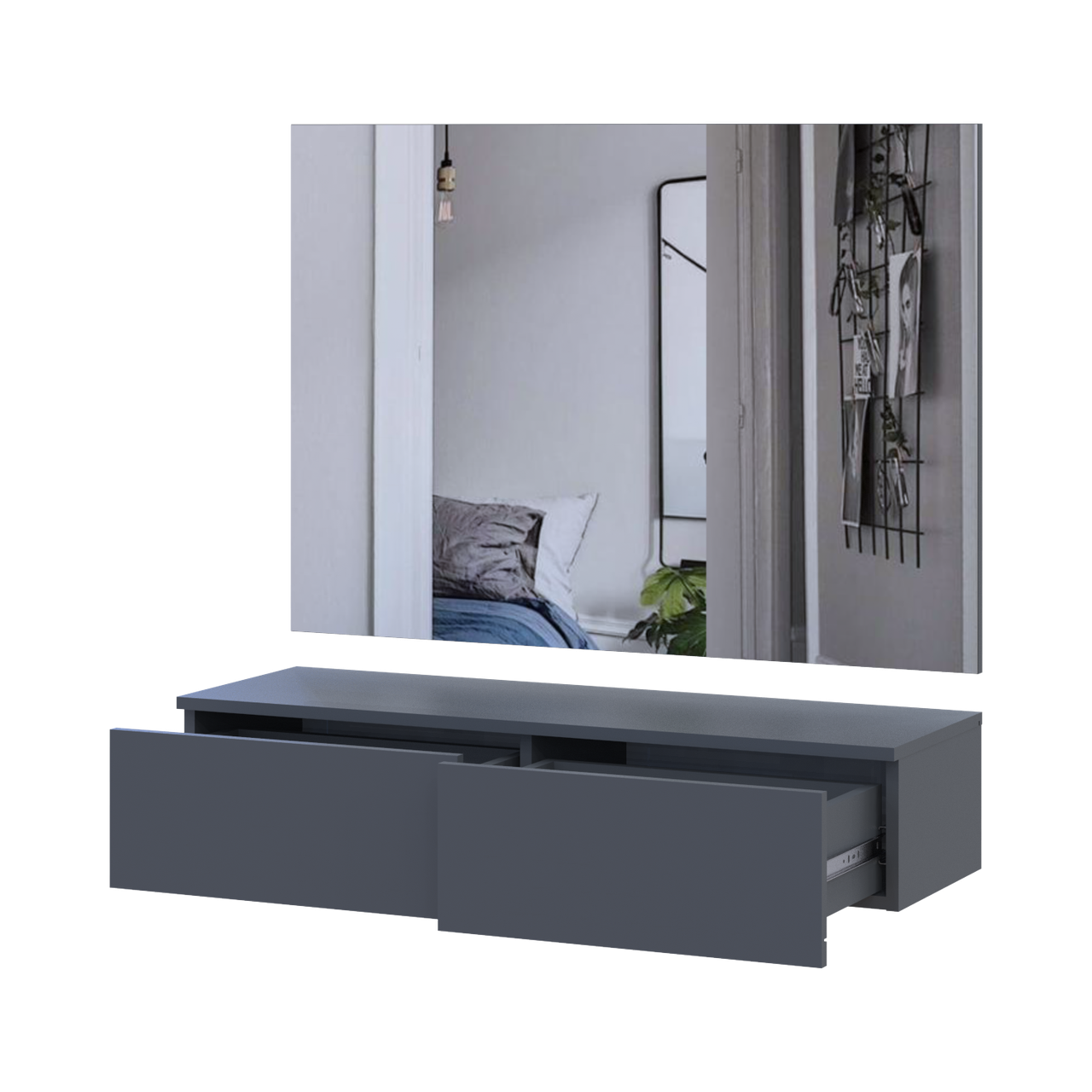 Комплект меблів Doros Левія + дзеркало Графіт 100х32х100 (42005236) 2