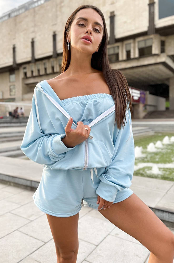

Костюм тройка женский голубой S/M AAA 133837M, Розовый