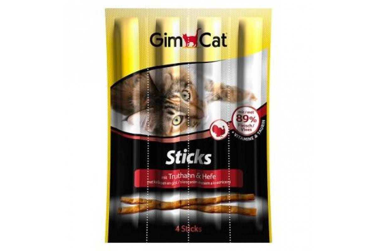 

Мясные палочки GimCat (ДжимКэт) Gimborn для кошек индейка и кролик grain-free 4 шт.
