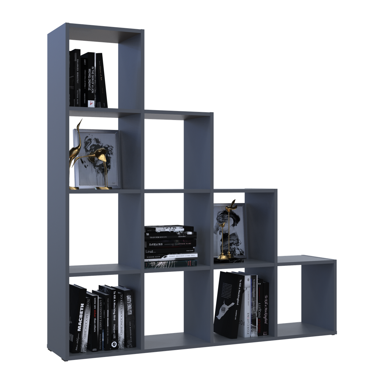 Стелаж Doros Степ 4х4 Графіт відкритий 136.2х28.8х140.7 (41516167) 6