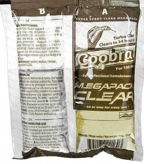 

Осветлитель браги Coobra Turbo Clear Mega Pack 100 л.