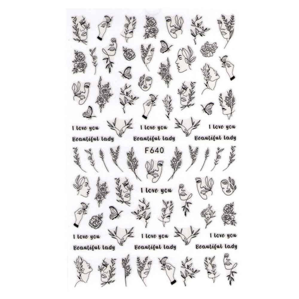 

Наклейка для нігтів F640 Mart