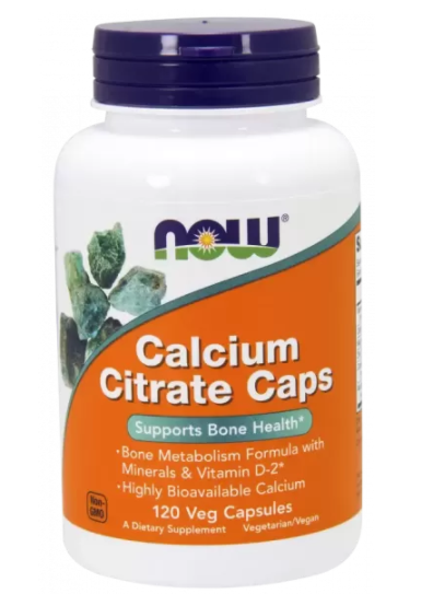 

Цитрат кальция (Calcium Citrate), Now Foods, 120 капсул (NOW-01235)