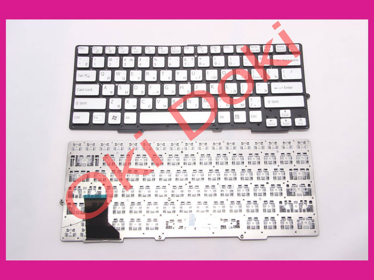 

Клавиатура Sony Vaio SVE13 SVS13 silver, Серебристый