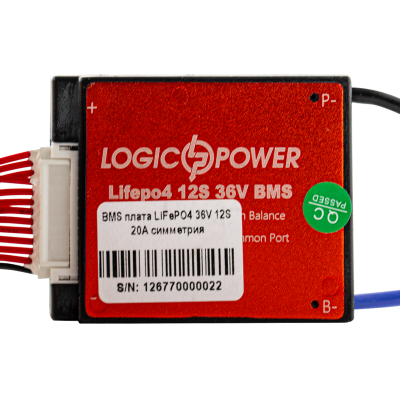 

BMS плата LiFePO4 36V 12S 20A симметрия