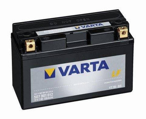 

VARTA YT7B-BS, 507901012, Аккумулятор 7 А/ч, 120 А, (+/-), 12V 150х66х94 мм