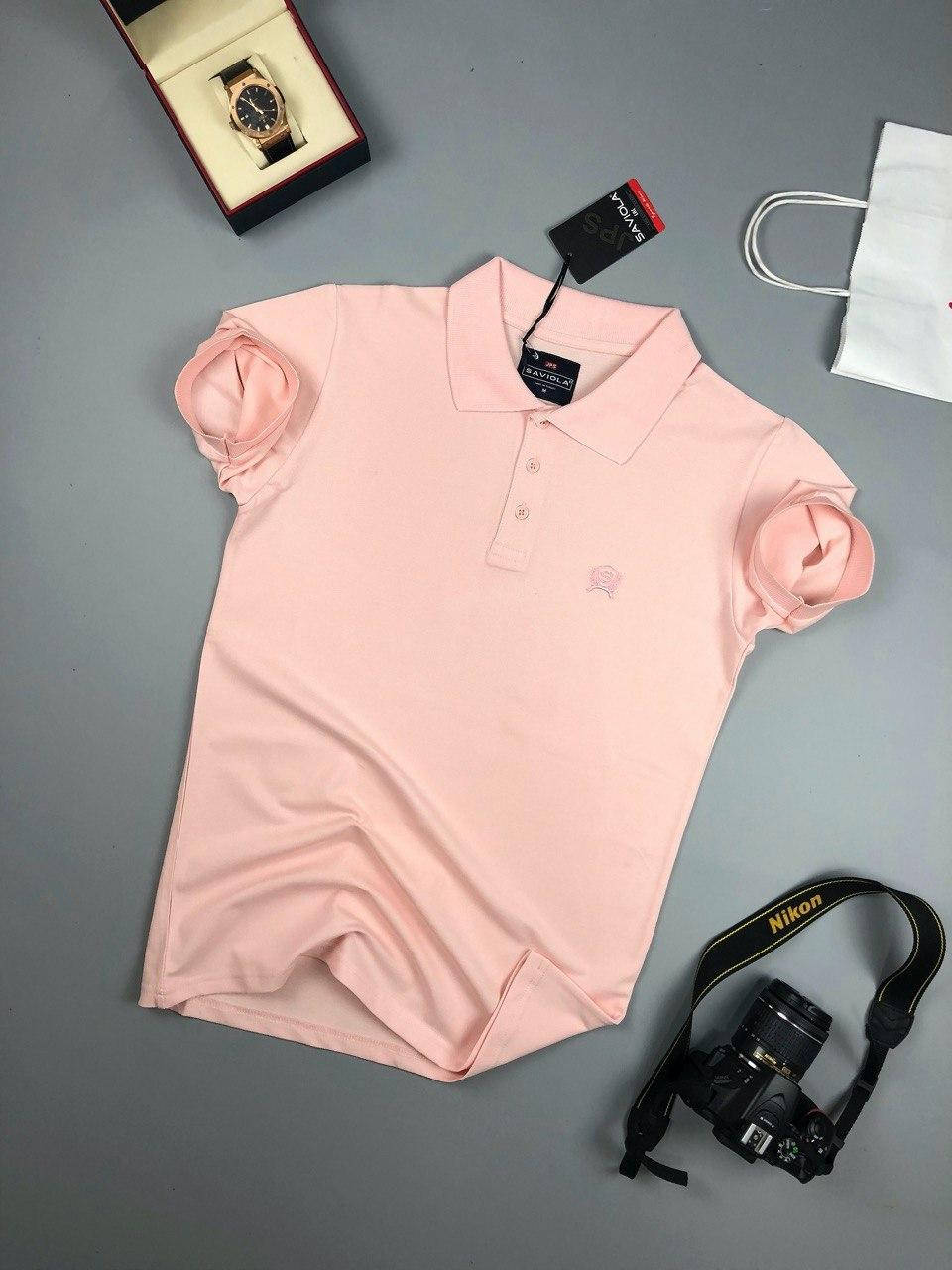 

Мужское стильное поло saviola (розовое)