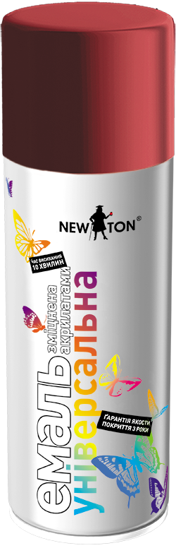 

Спрей емаль УНІВЕРСАЛЬНА RAL3011 вишнева 0,4л/ NewTon