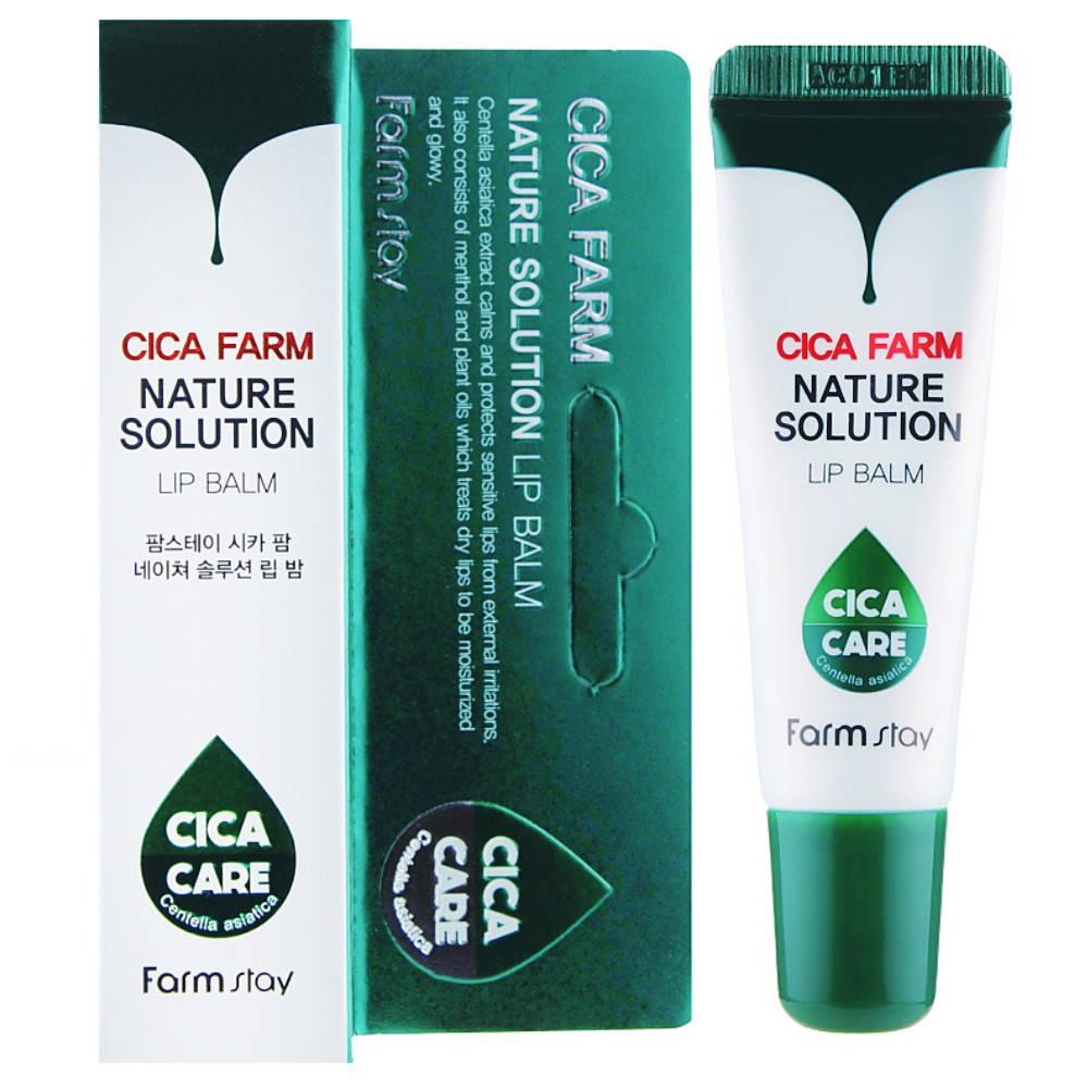 

Восстанавливающий бальзам для губ с центеллой азиатской Farmstay Cica Farm Nature Solution Lip Balm 10 г
