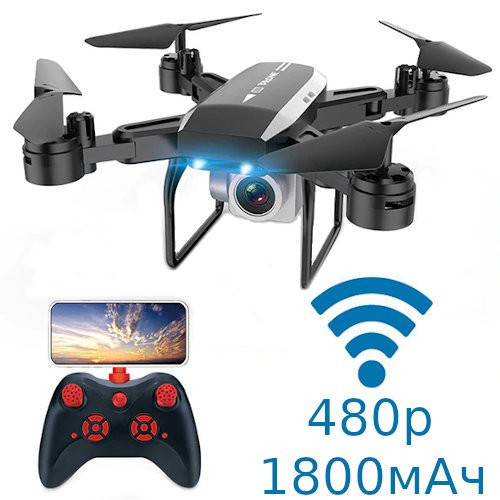 

Квадрокоптер Дрон Wi-Fi с камерой 480p складной 1800мАч 30мин KY606D