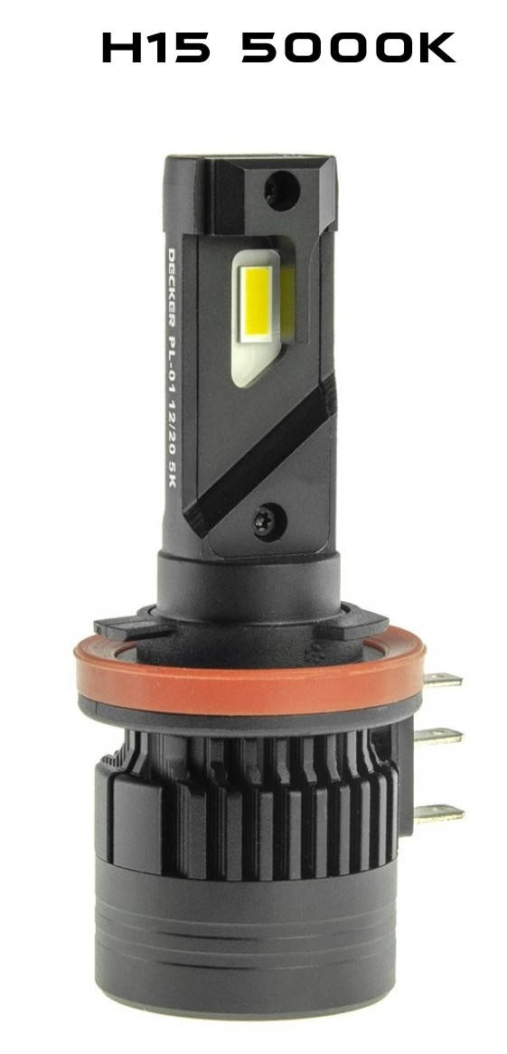 

КОМПЛЕКТ:Светодиодные LED лампы H15 DECKER PL-01 12v 45w 10000Lm 5000K