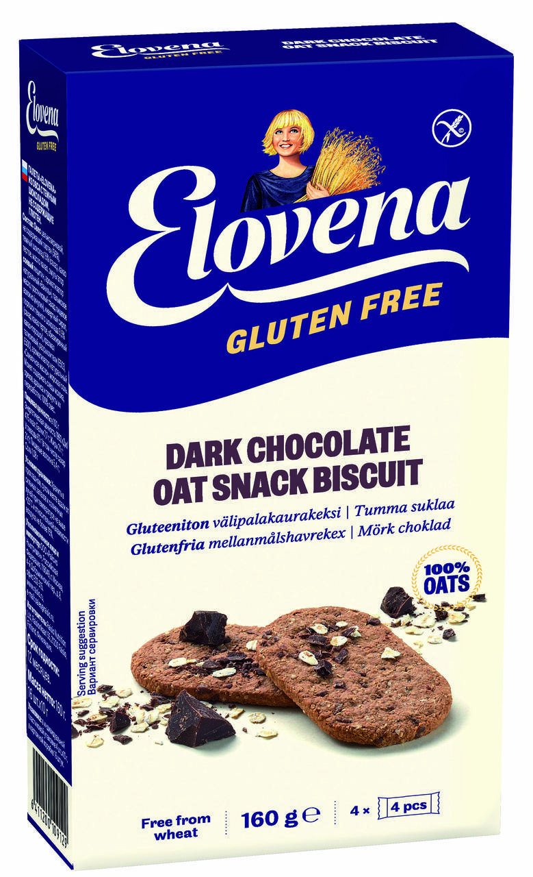 

Овсяные галеты без глютена ELOVENA с шоколадом 160г, (12шт/ящ)