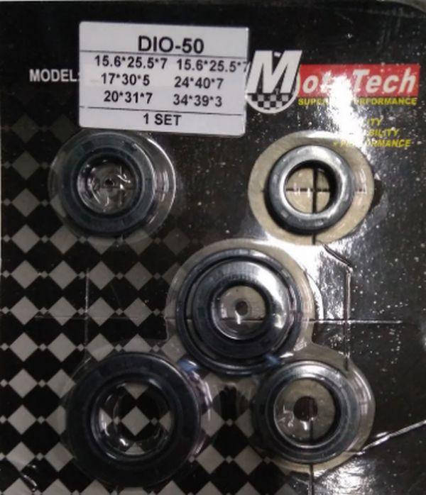 

Сальники (набор) Honda DIO, ZX, TACT, LEAD (6шт) "MOTOTECH" TAIWAN ﻿