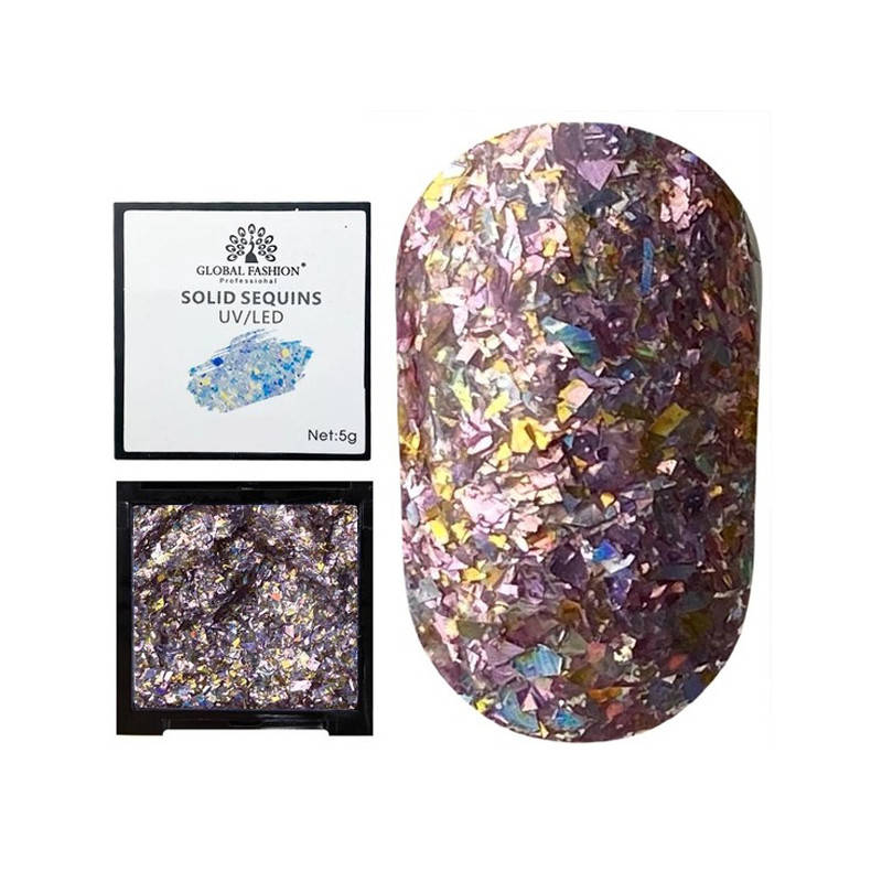 

Global Fashion Solid Sequins Color Gel № 07 - декоративный гель для дизайна, 5 г