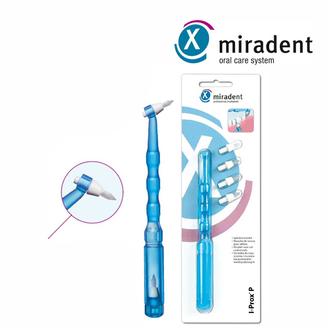 

Монопучковая щетка miradent l-Prox P голубая