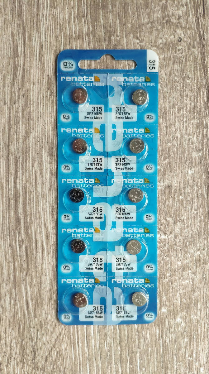 

Renata Батарейка 315 (SR716SW) Рената, батарейки оксид серебра 716