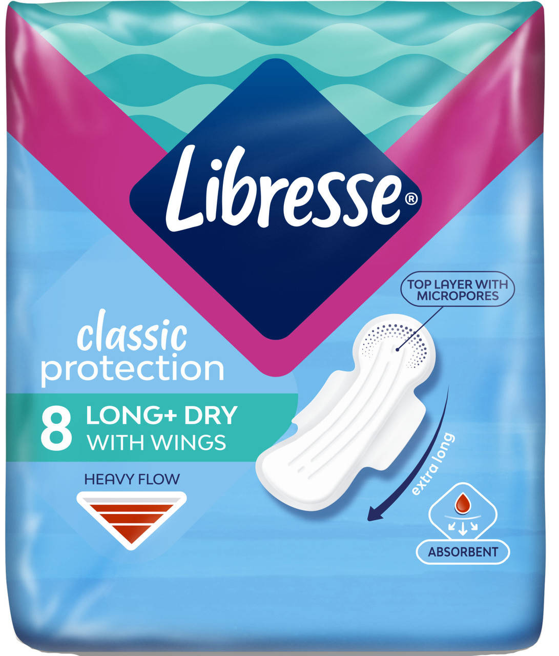 

Прокладки Libresse Classic Long Drai 8шт