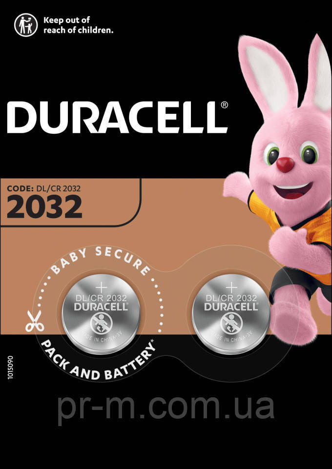 

Батарейка DURACELL CR 2032 2шт на блистере (цена за 1шт)