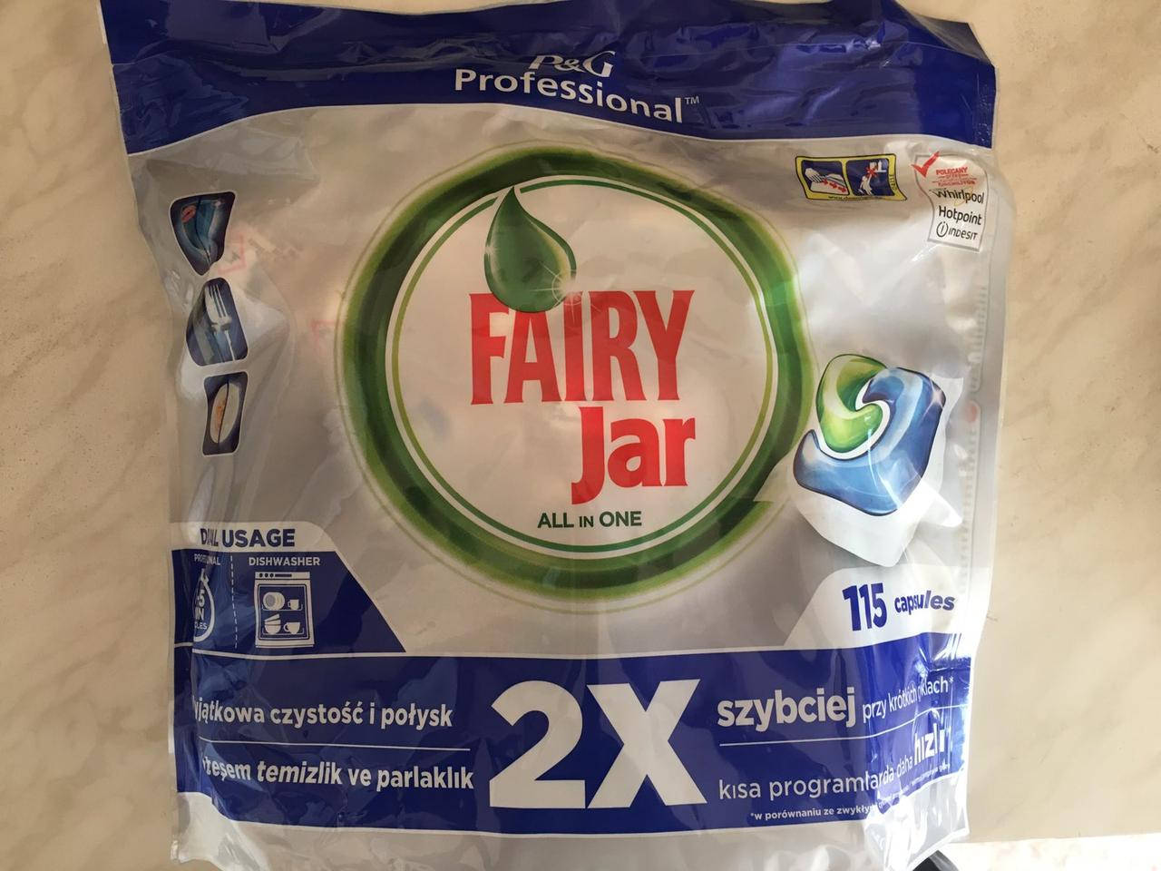 

Таблетки Fairy (Jar) All in 1 для посудомийної машини 115 шт.