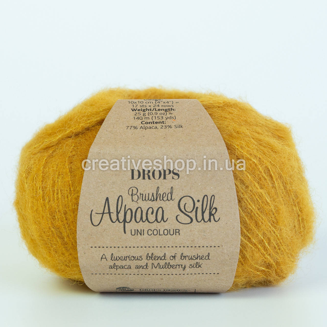 

Пряжа Drops Brushed Alpaca Silk (цвет 19 curry)