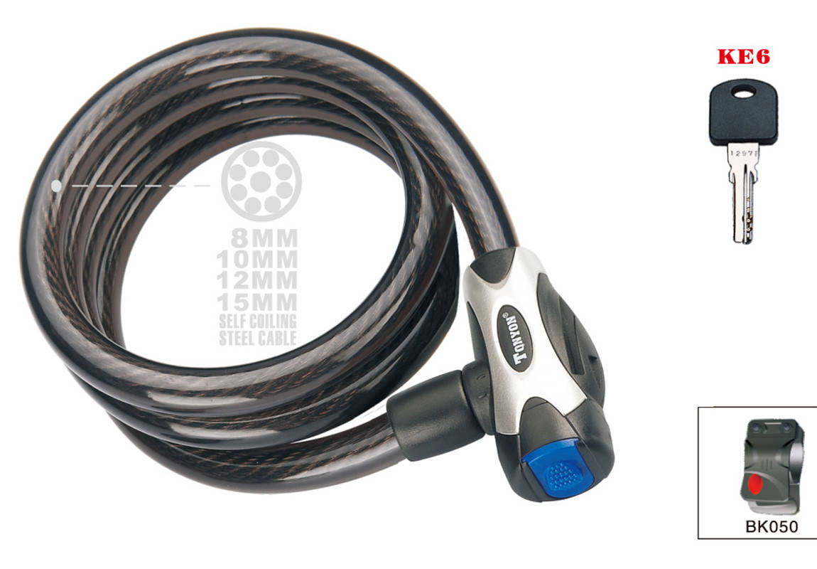 

Замок велосипедный Tonyon TY-555 (8x1500) на ключе