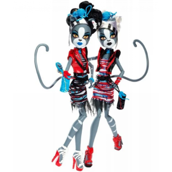 

Monster High Набор кукол Мелодия и Пурсефона Зомби Шейк Meowlody and Purrsephone Zombie Shake